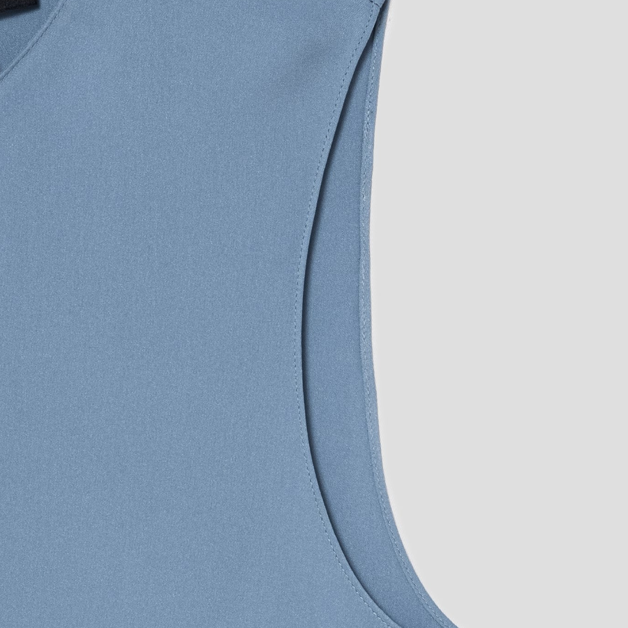 Theory Women Silk Georgette Straight Shell - Stone Blue