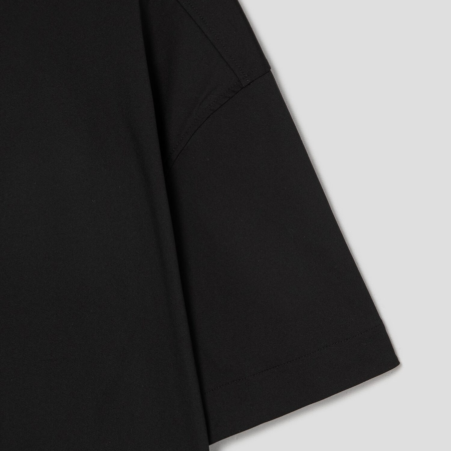 Theory Women Cotton Oversized Button Back Tee - Black