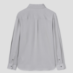 Theory Women Silk Georgette Straight Fit Shirt — Light Grey