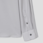 Theory Women Silk Georgette Straight Fit Shirt — Light Grey