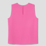 Theory Women Silk Georgette Straight Shell - Bright Pink