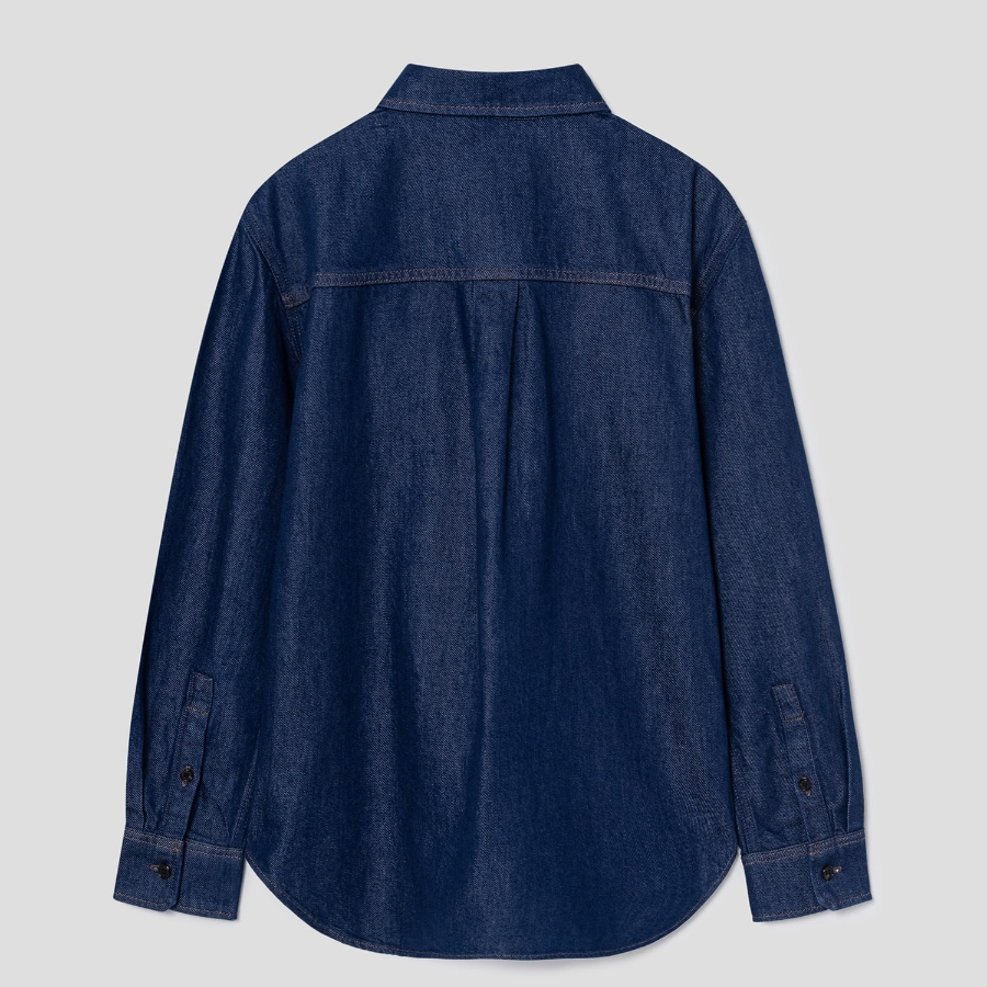 Theory Women Relaxed Denim Boyfriend Shirt - Indigo
