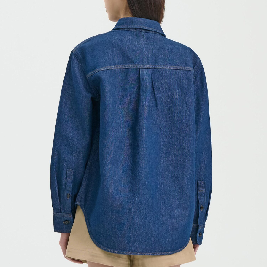 Theory Women Relaxed Denim Boyfriend Shirt - Indigo