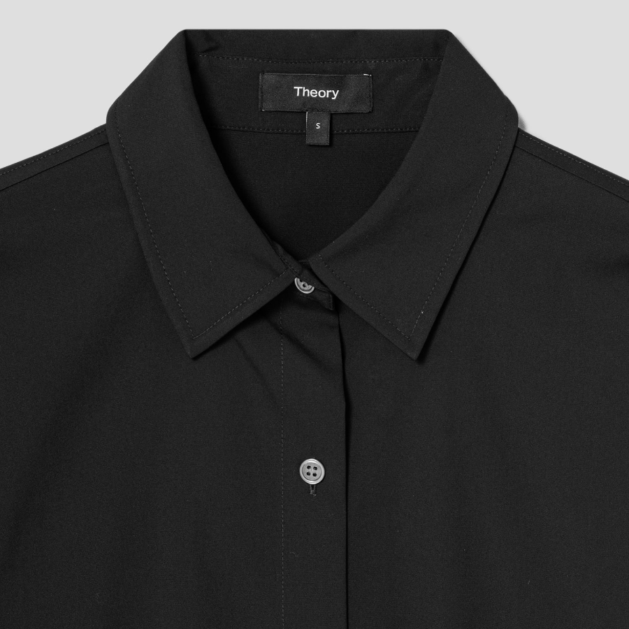 Theory Women Cotton Boyfriend Shirt - Black
