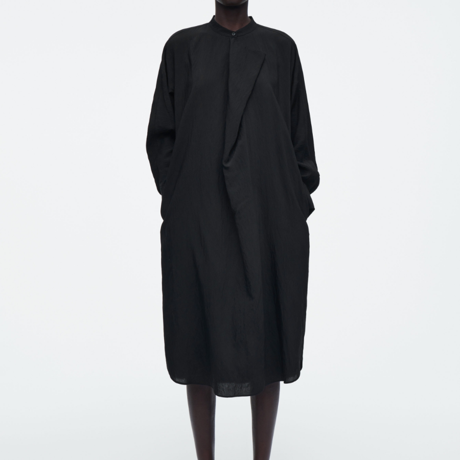 COS Draped Belted Midi Dress