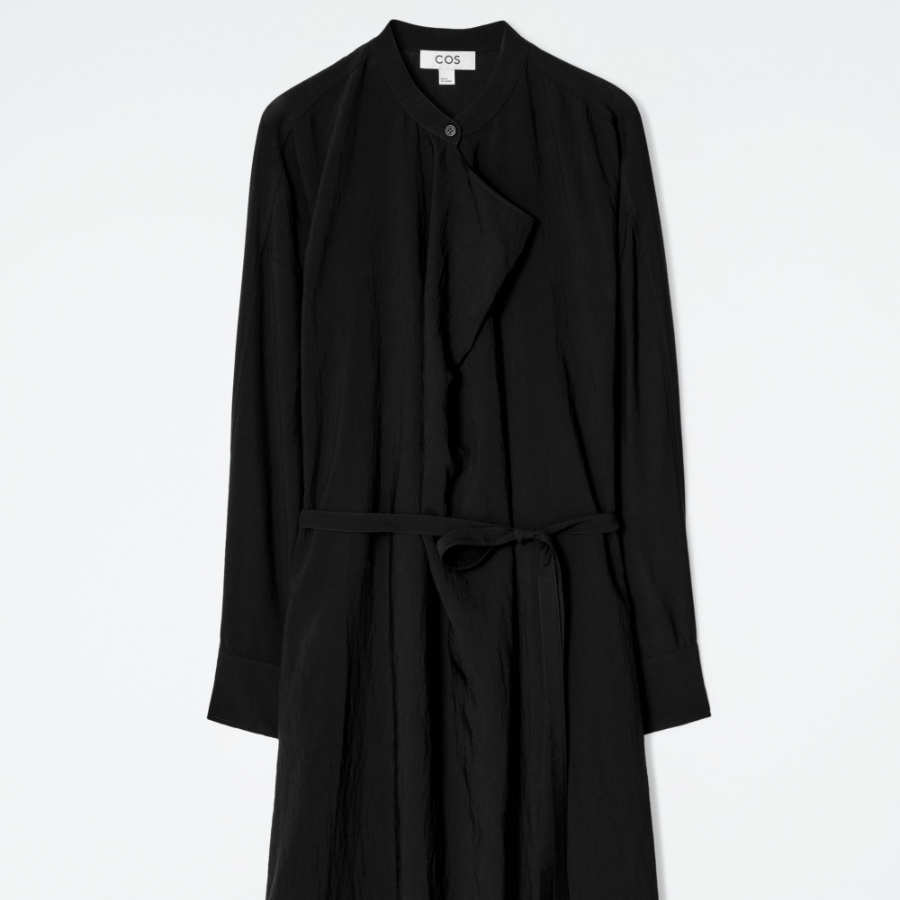 COS Draped Belted Midi Dress