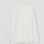Theory Women Silk Georgette Straight Fit Shirt - Ivory