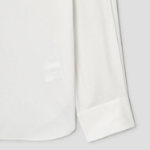 Theory Women Silk Georgette Straight Fit Shirt - Ivory