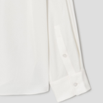 Theory Women Silk Georgette Straight Fit Shirt - Ivory