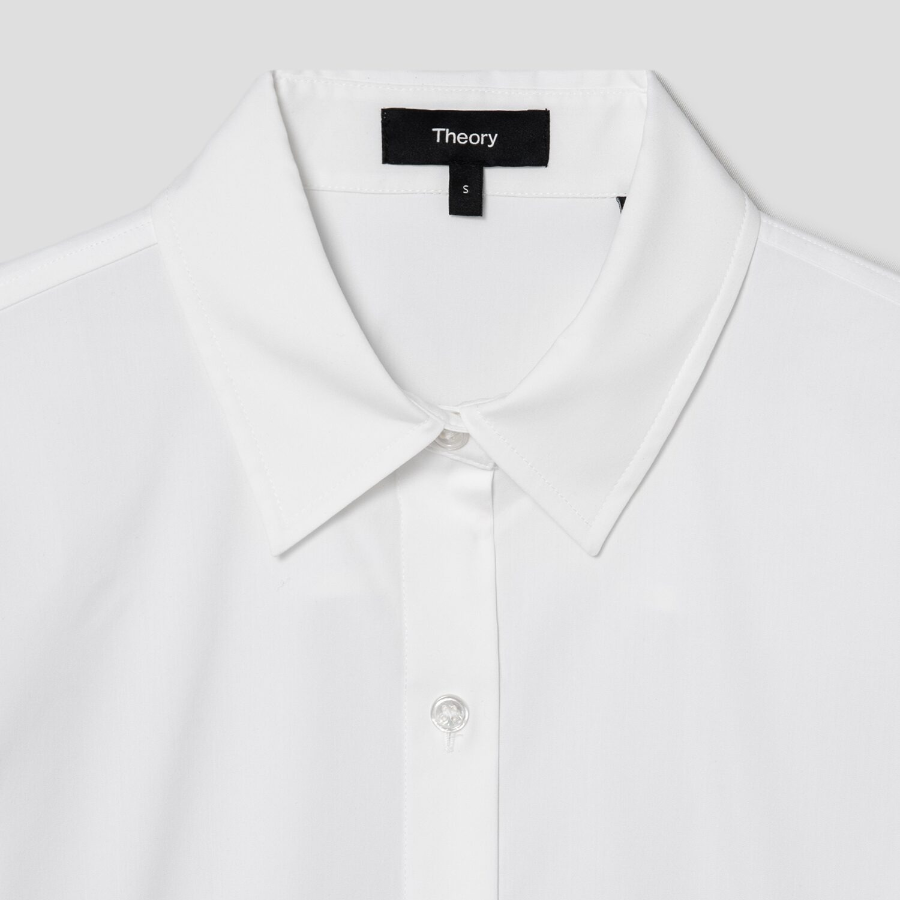 Theory Women Cotton Boyfriend Shirt - White