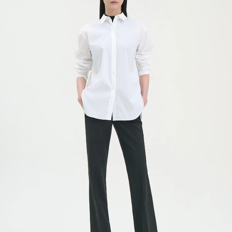 Theory Women Cotton Boyfriend Shirt - White