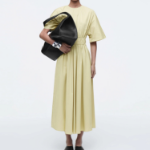 COS Gathered Open-Back Midi Dress
