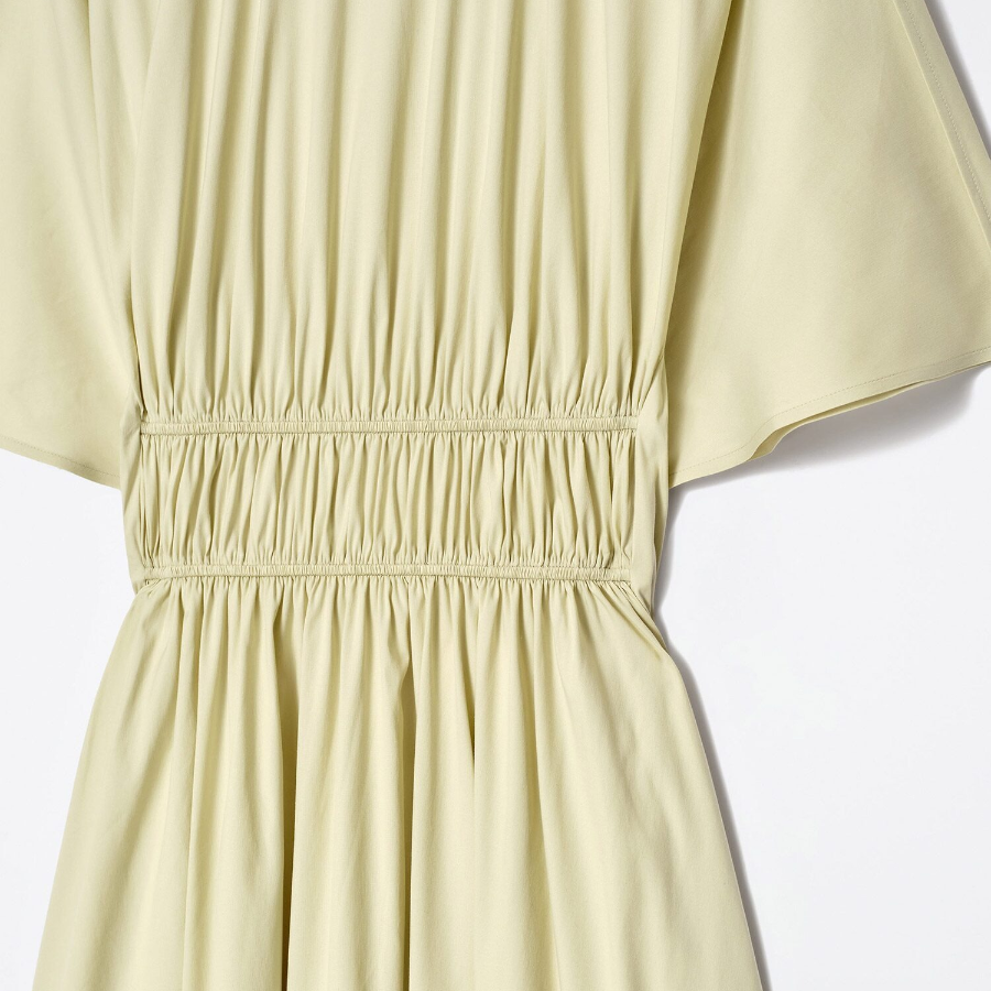 COS Gathered Open-Back Midi Dress