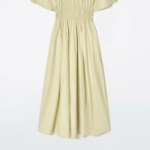 COS Gathered Open-Back Midi Dress