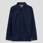 Theory Women Drape Denim Straight Fit Shirt - Indigo