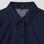 Theory Women Drape Denim Straight Fit Shirt - Indigo