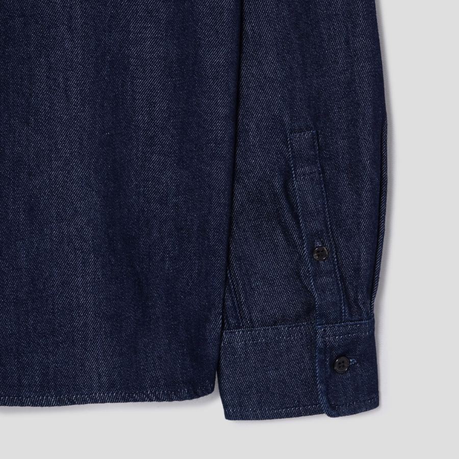 Theory Women Drape Denim Straight Fit Shirt - Indigo