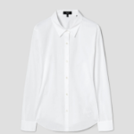 Theory Women Cotton Semi-Fitted Shirt - White
