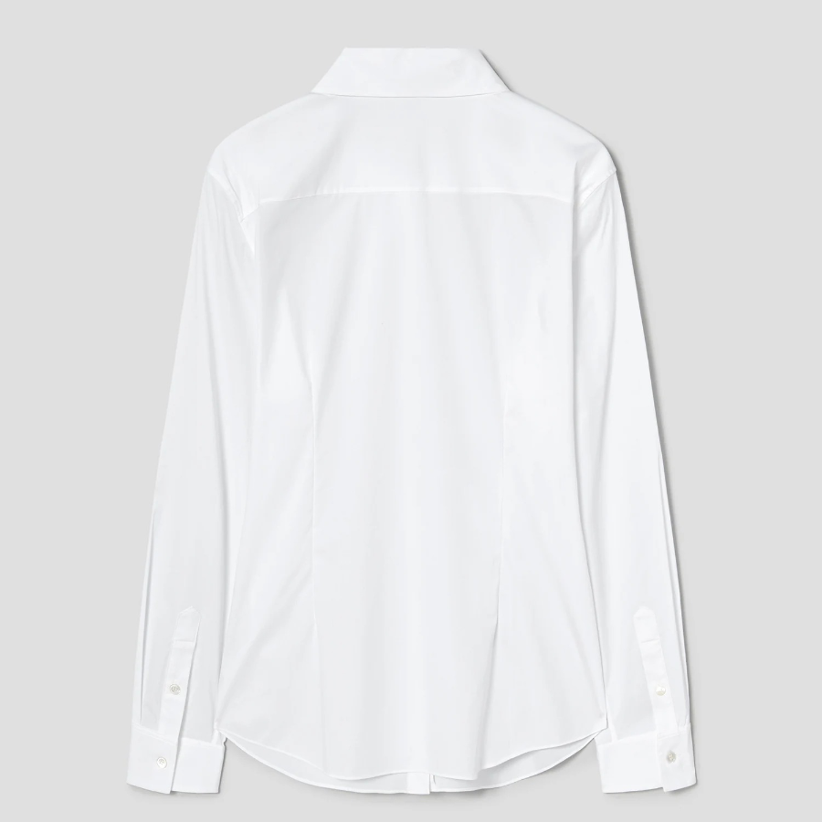 Theory Women Cotton Semi-Fitted Shirt - White