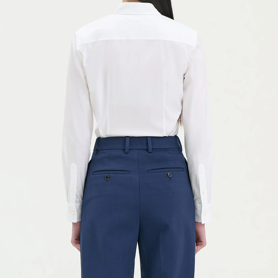 Theory Women Cotton Semi-Fitted Shirt - White