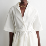 COS Belted Short-Sleeve Midi Shirt Dress