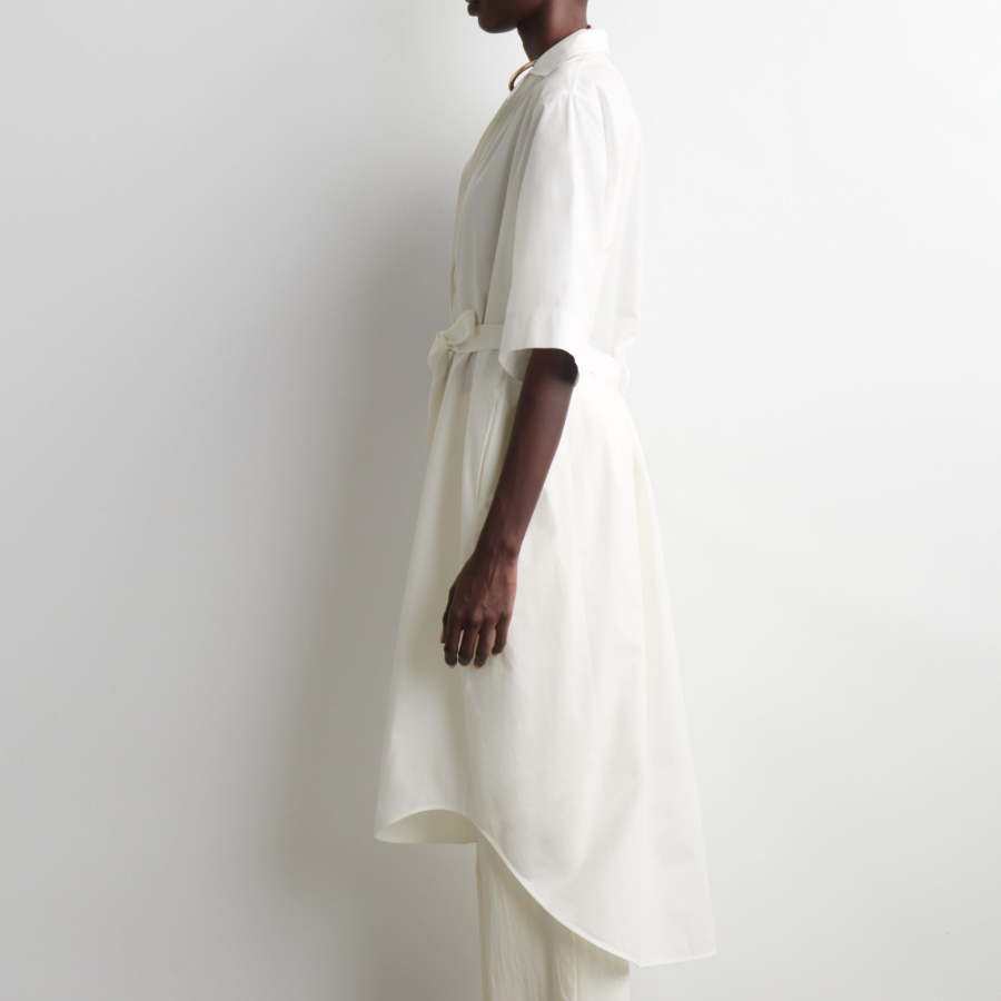 COS Belted Short-Sleeve Midi Shirt Dress