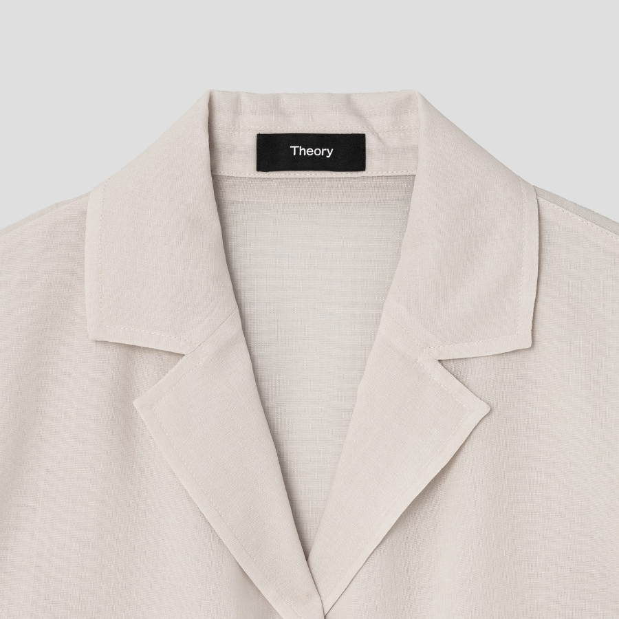 Theory Women Lightweight Wool Cinch Waist Jacket - Sand