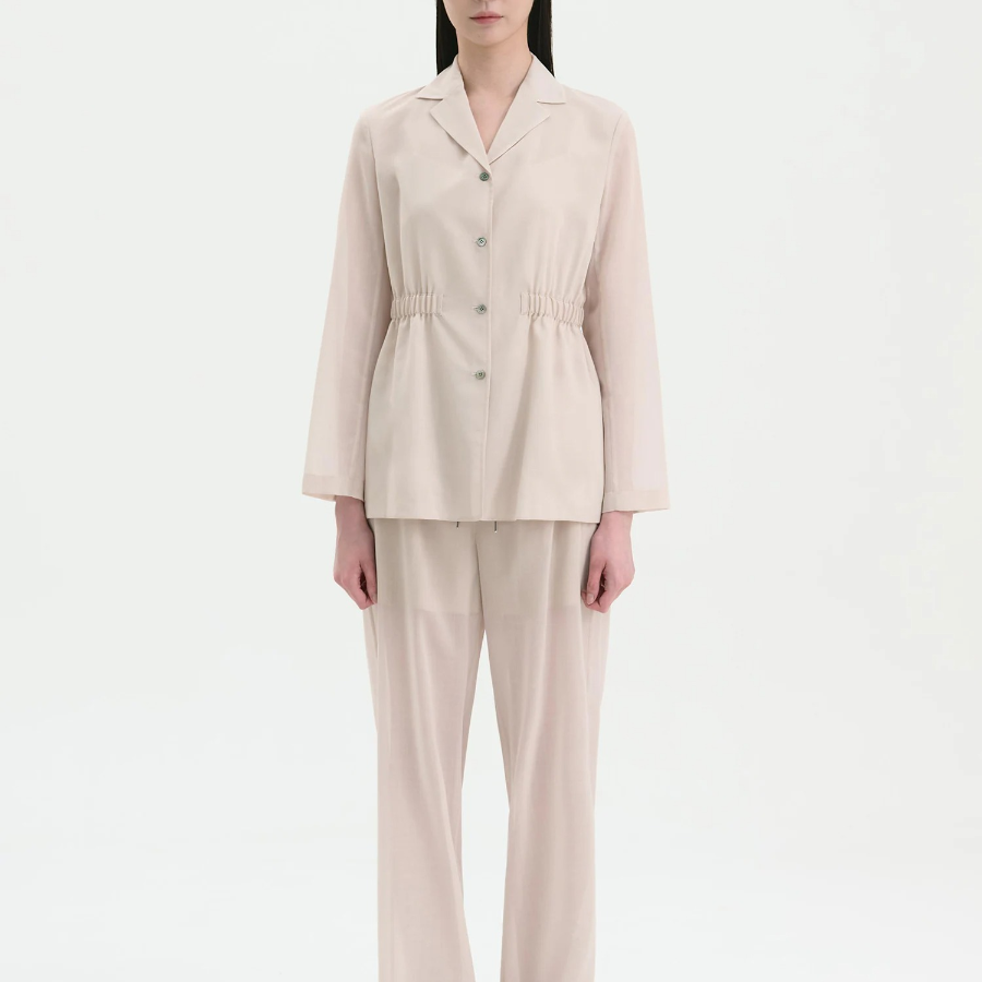 Theory Women Lightweight Wool Cinch Waist Jacket - Sand