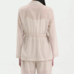 Theory Women Lightweight Wool Cinch Waist Jacket - Sand