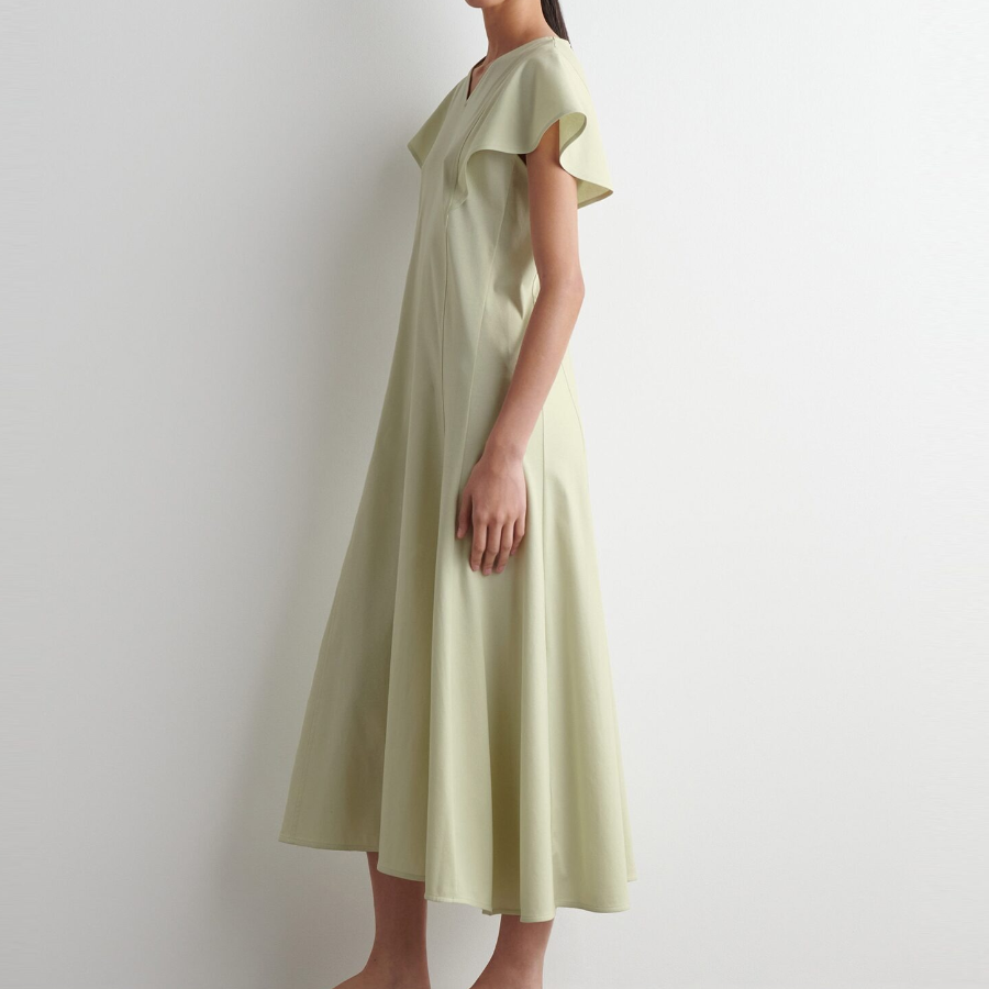 COS Petal Sleeve Cotton Maxi Dress