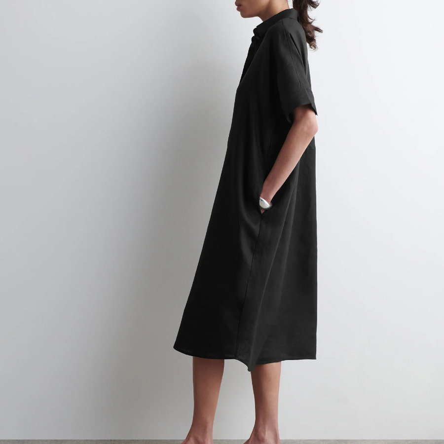 COS Linen Maxi Shirt Dress