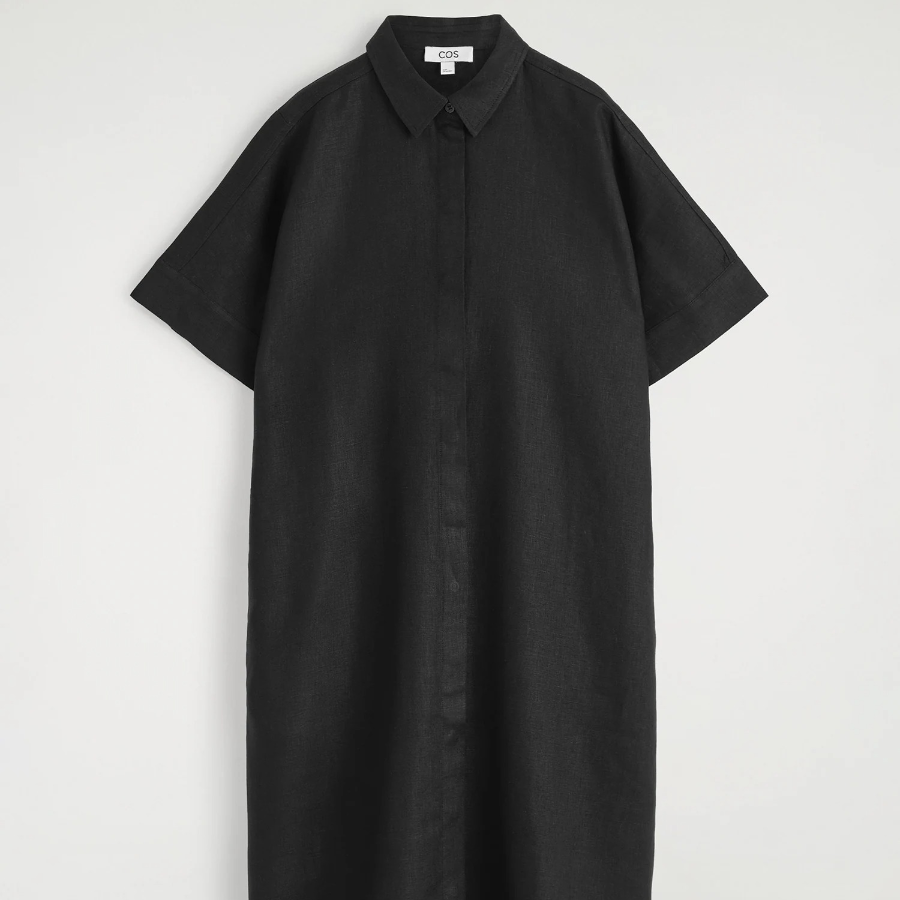COS Linen Maxi Shirt Dress