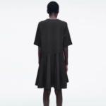 COS – Asymmetric Mini T-Shirt Dress Black