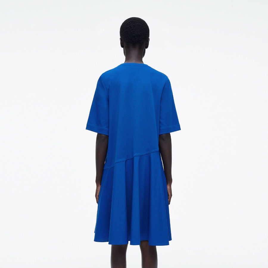 COS – Asymmetric Mini T-Shirt Dress Blue