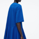 COS – Asymmetric Mini T-Shirt Dress Blue