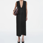 COS – Boiled Wool Midi Dress Black