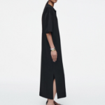 COS – Merino Wool Polo Dress Black