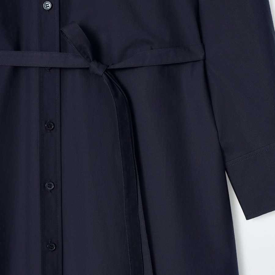 COS – Relaxed Cotton Shirt Dress Navy