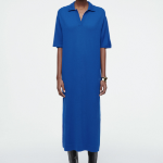 COS – Merino Wool Polo Dress Cobalt