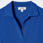 COS – Merino Wool Polo Dress Cobalt