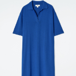 COS – Merino Wool Polo Dress Cobalt