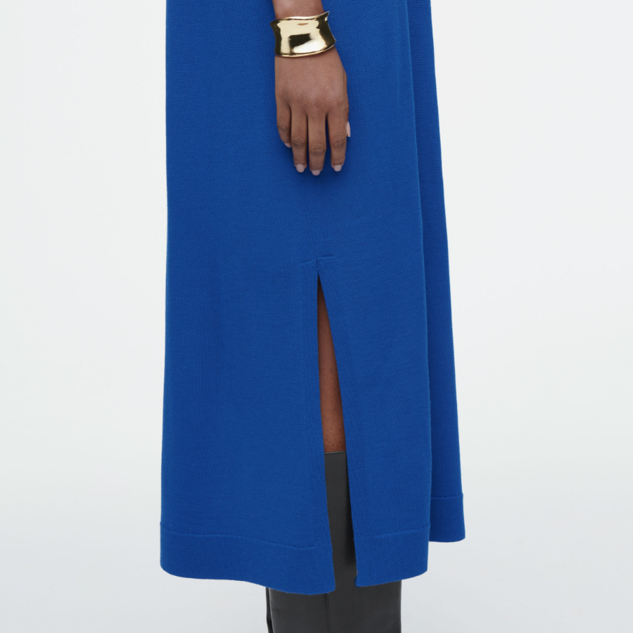 COS – Merino Wool Polo Dress Cobalt