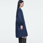 COS – Gathered Tie Detail Dress Navy