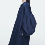 COS – Gathered Tie Detail Dress Navy