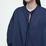 COS – Gathered Tie Detail Dress Navy