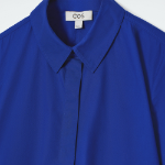COS – Long Sleeve A-Line Shirt Dress Cobalt Blue