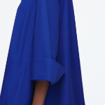 COS – Long Sleeve A-Line Shirt Dress Cobalt Blue