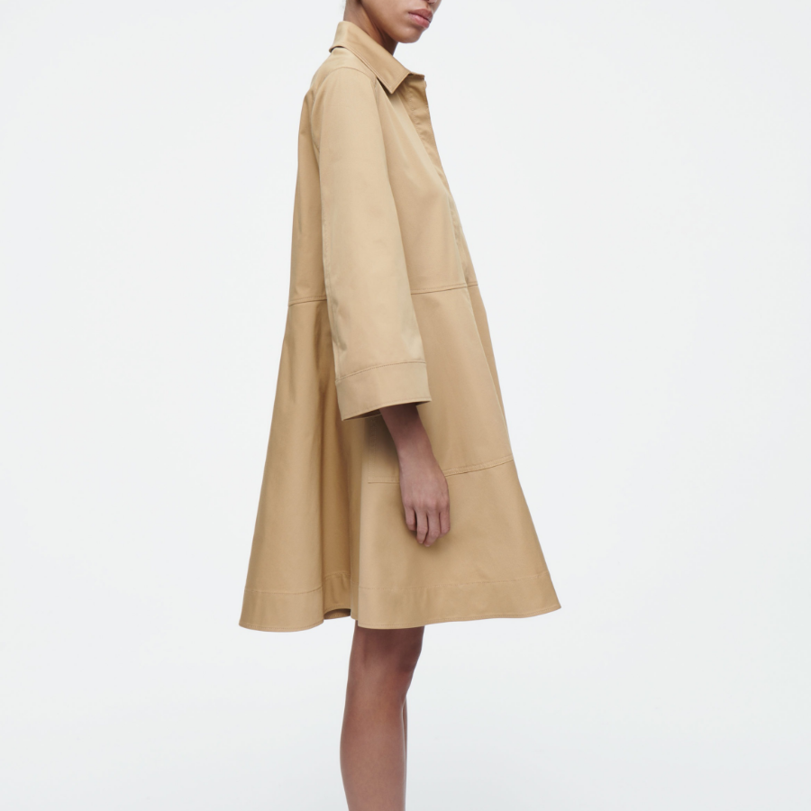 COS – Cotton Utility Shirt Dress Beige