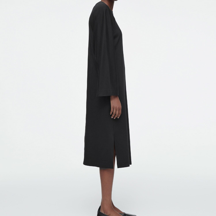 COS – Jersey Midi Column Dress Black