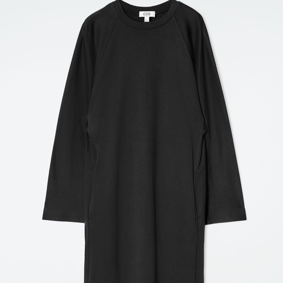 COS – Jersey Midi Column Dress Black